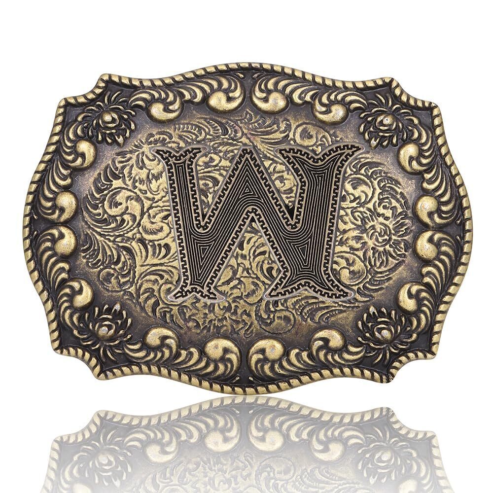 3188 Belt Buckles Western Cowboy Initial Letters ABCDJMR Texas Rodeo Belt
